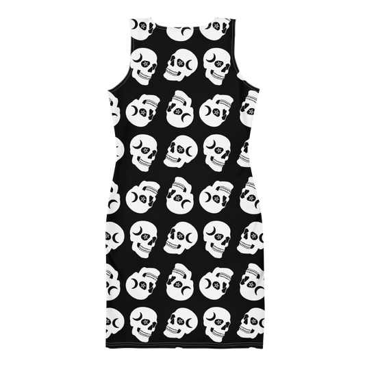 Skully - Black & White Fitted Dress