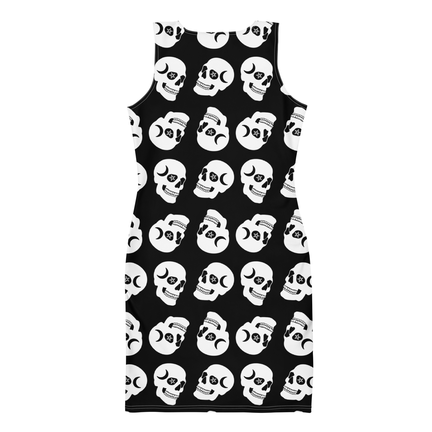 Skully - Black & White Fitted Dress