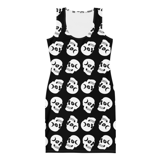 Skully - Black & White Fitted Dress